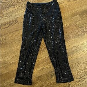 LOFT Black Sequin Pants